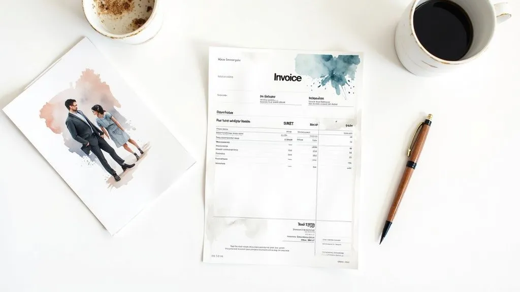 Simplified Micro-Entrepreneur Invoice with Standard Legal Notices