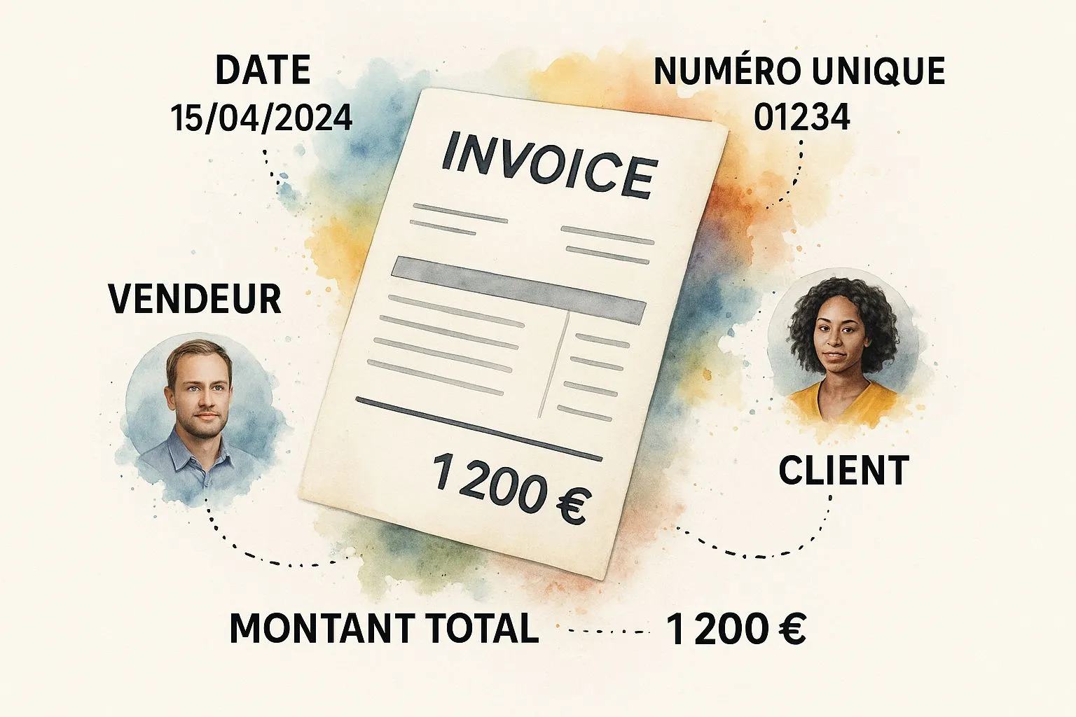 Infographic about mandatory invoice details for sole traders