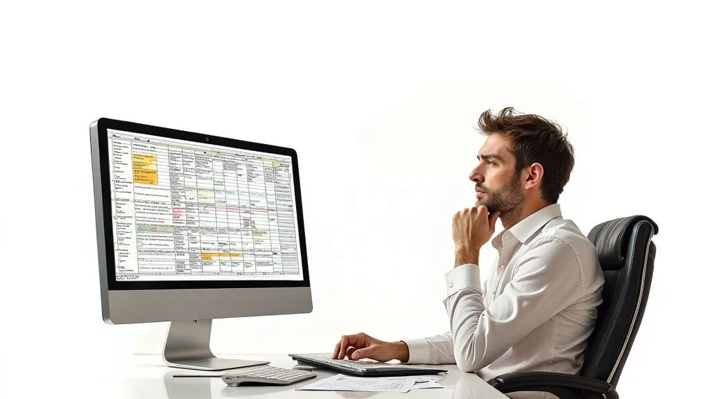 A smiling sole trader using invoicing software on their laptop, with growth charts in the background.