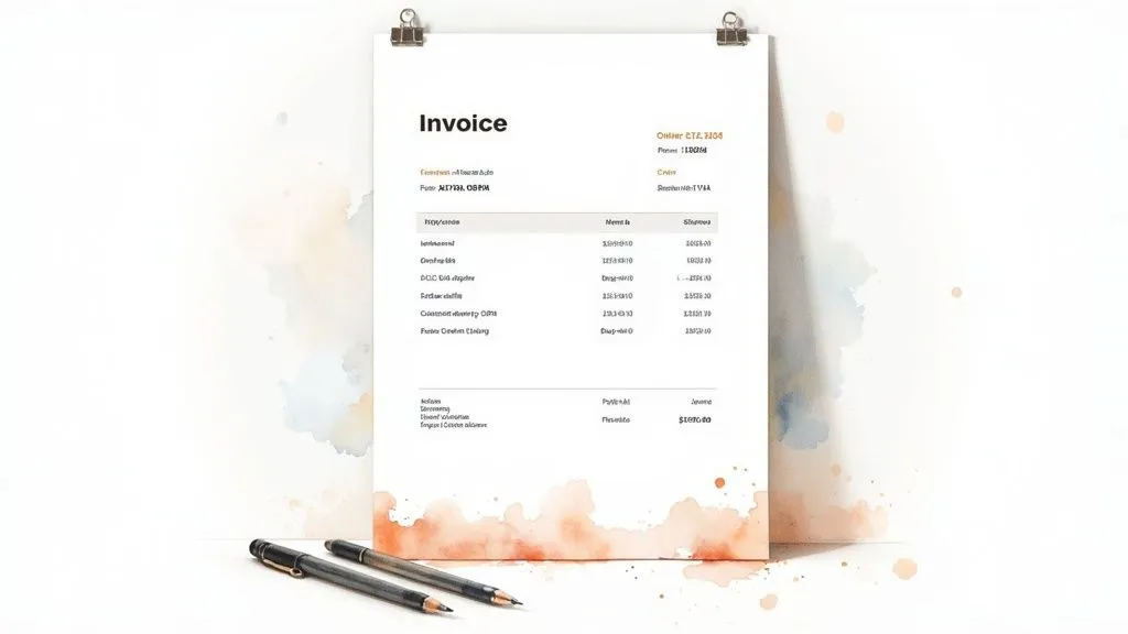 Sole trader invoice template