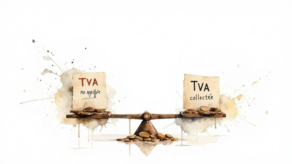 Calculator and VAT documents for a sole trader