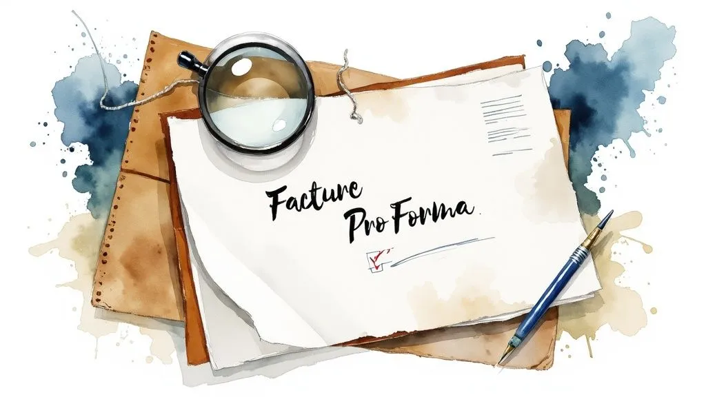 Detailed description of products and services on a pro forma invoice