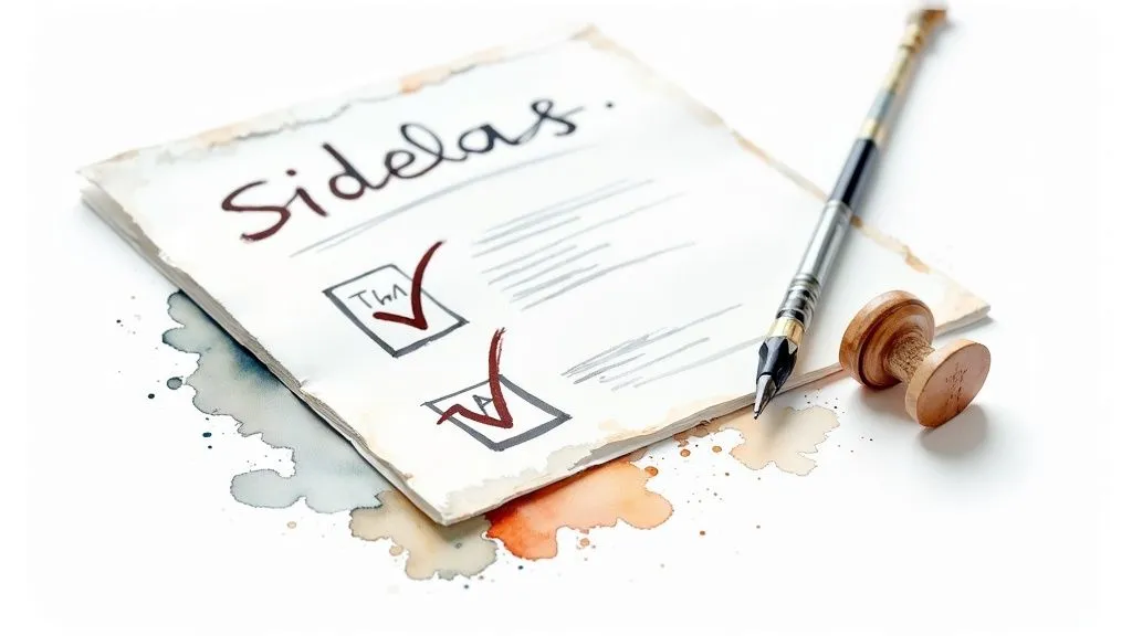 An invoice document with checkmark icons, symbolizing the validation of mandatory notices