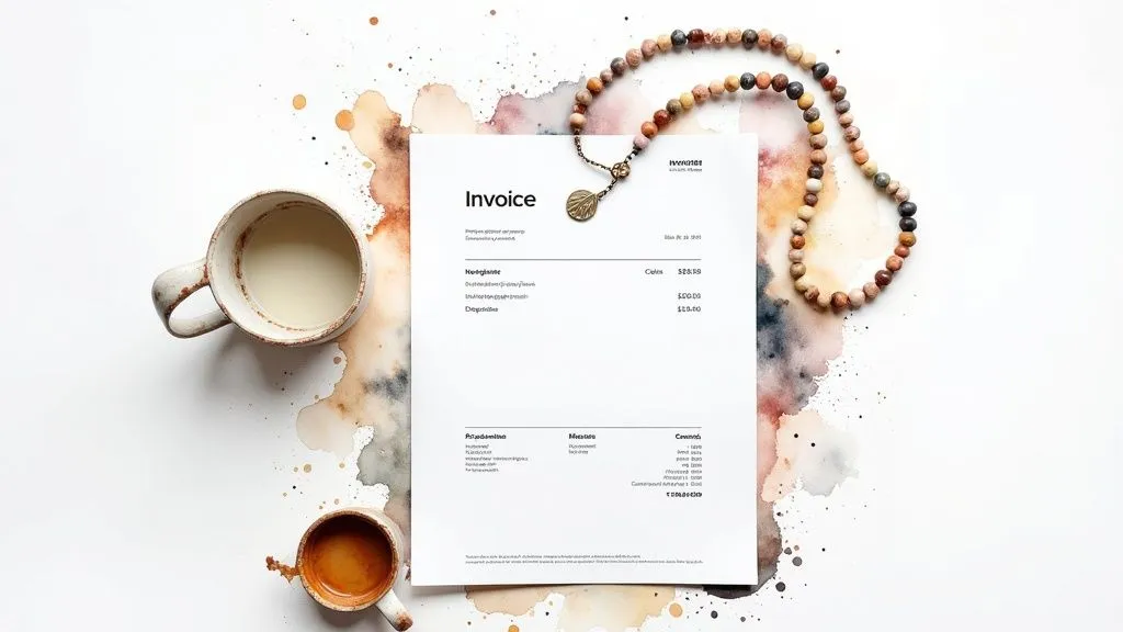 Handmade product sales invoice