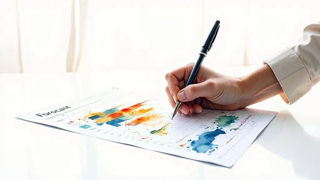 Components of a forecast spreadsheet