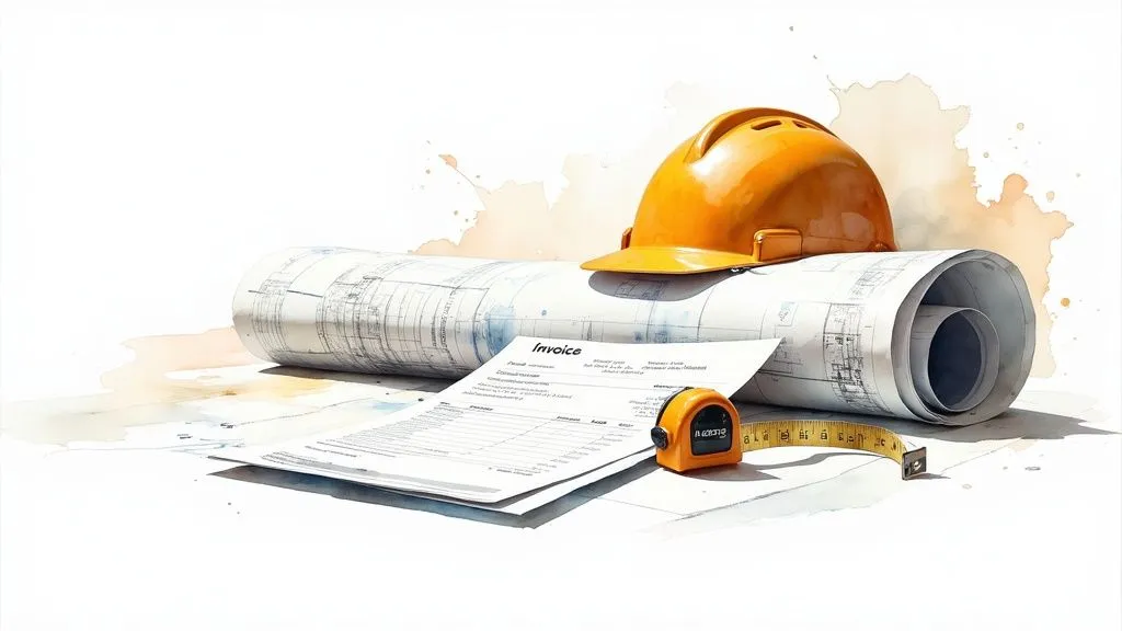 Proforma invoice example for a construction project