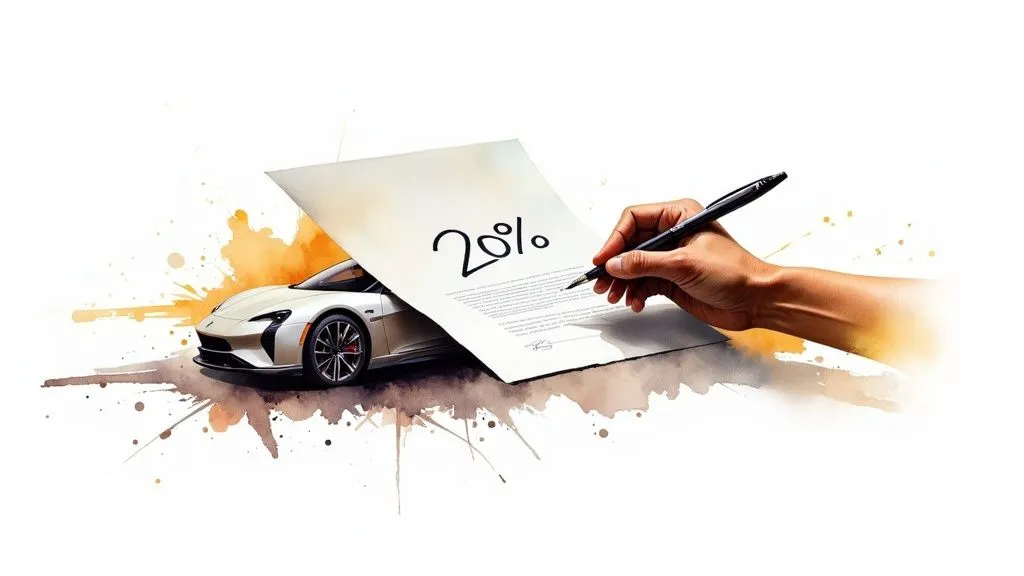 Automotive down payment invoice - Dealership with trade-in