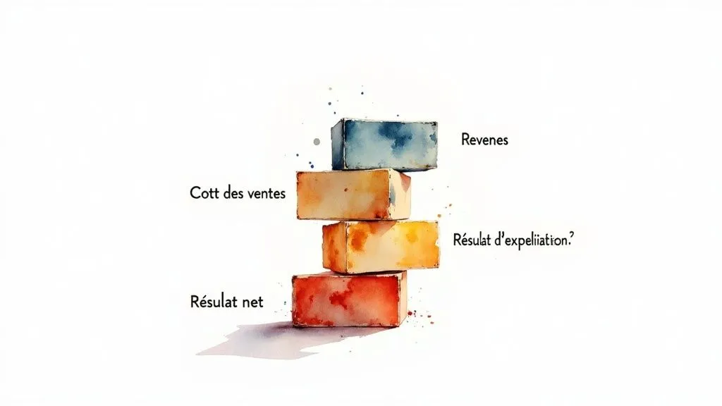 Financial charts illustrating a company's performance