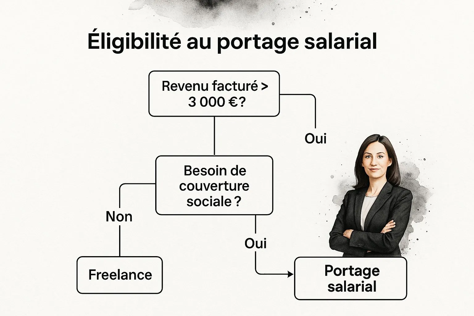 Infographic about umbrella employment or freelancing